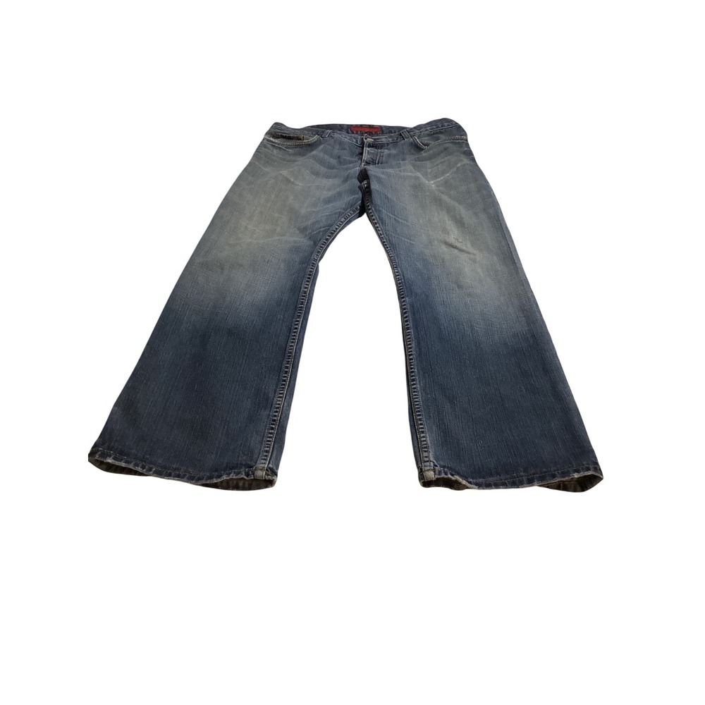 FCUK‎ Jeans Mens Size 36 Blue Wash Straight Leg Denim Pants(905)